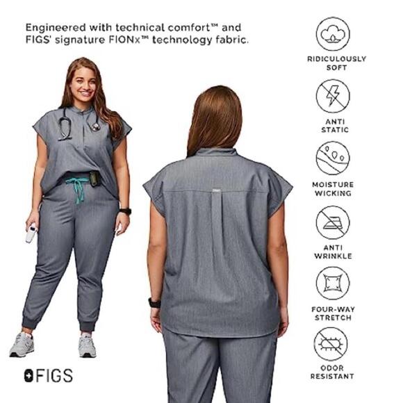 Figs Rafaela Oversized Scrub Top in Graphite size XXL - Picture 2 of 6